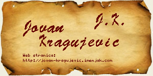 Jovan Kragujević vizit kartica